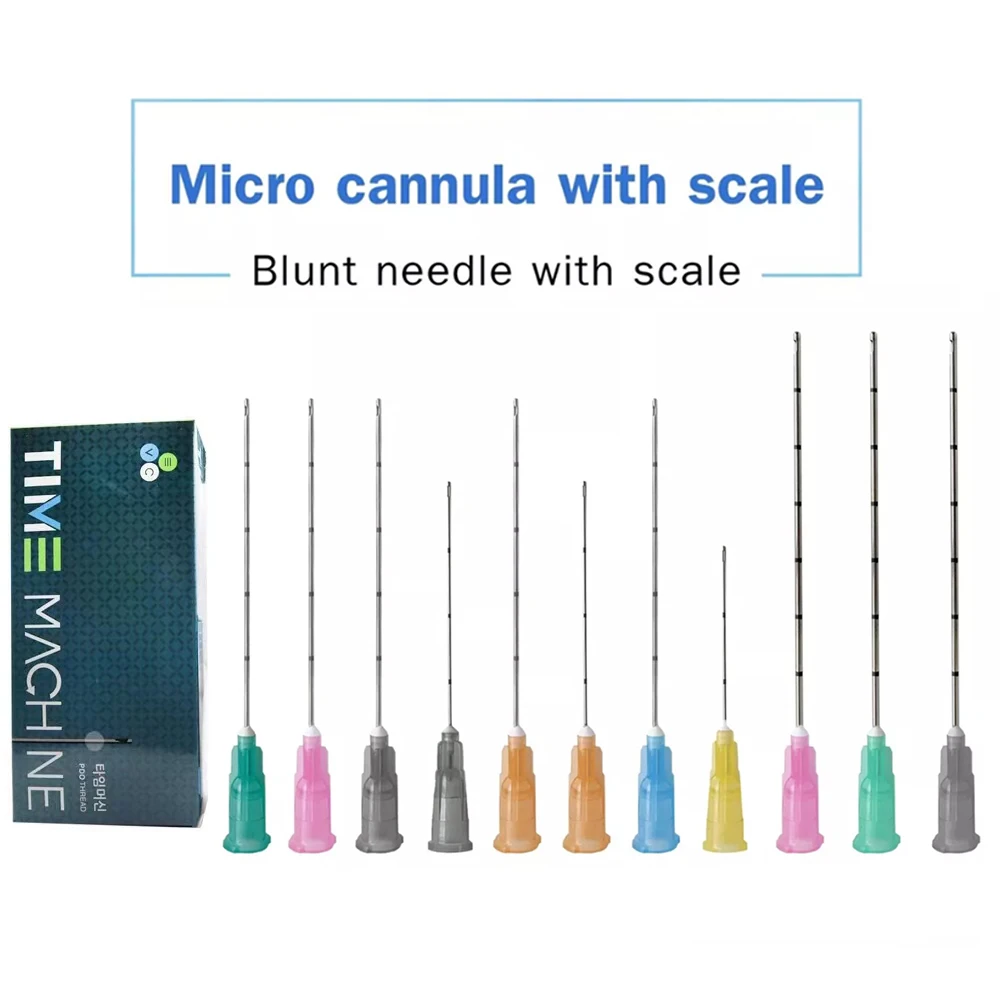 

50pcs/box Tattoo Micro Cannula Needle Tip 21G 38MM 50MM 70MM For Filler Injection Disposable Blunt Fine Body Piercing Needle