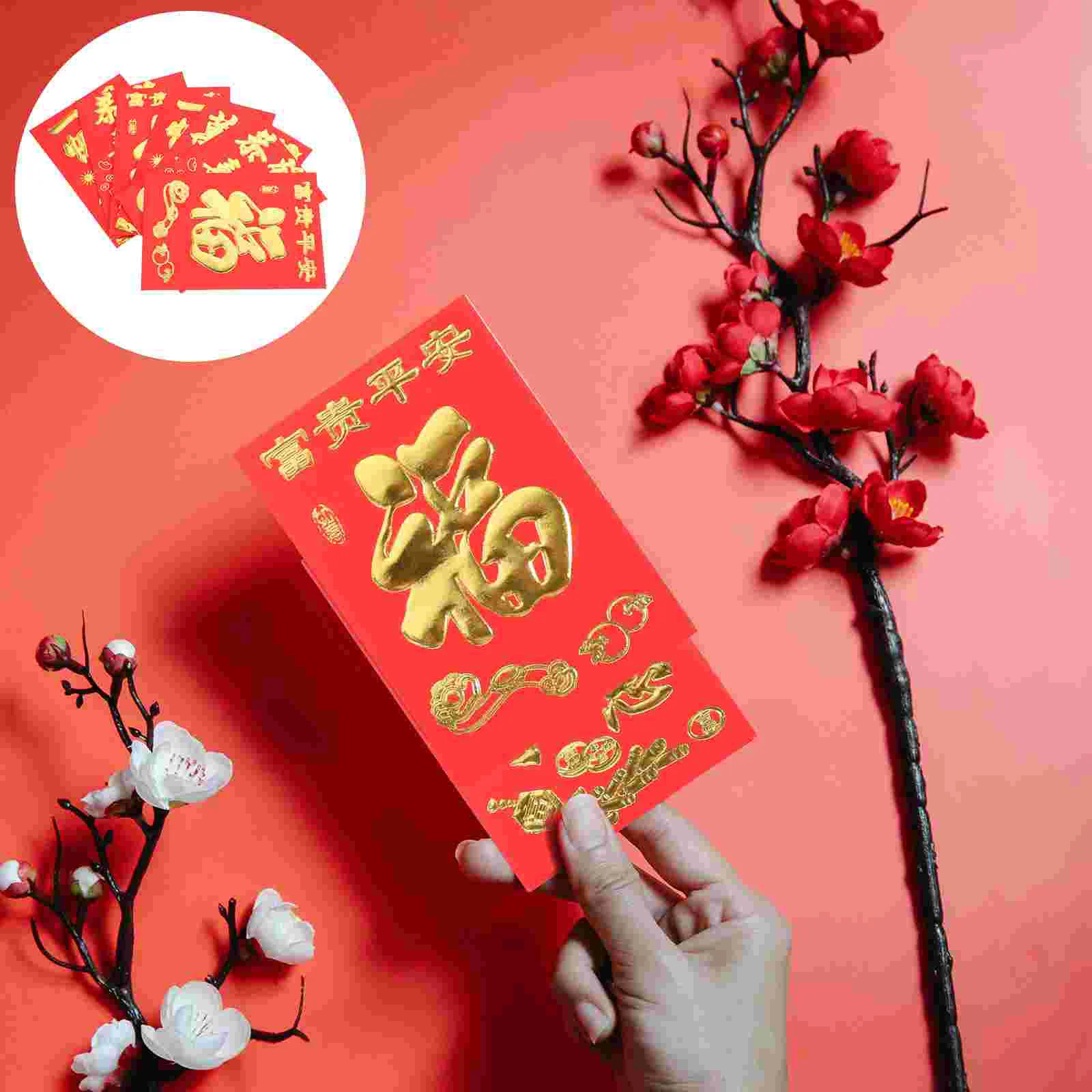 

160 Pcs Band Paper Red Envelope Tweezers Decorative Packet Outdoor Money Envelopes