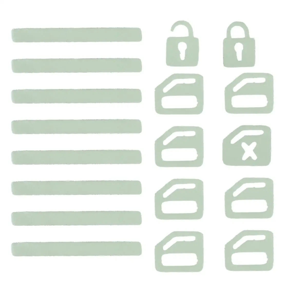 

Car Door Window Switch Button Luminous Sticker Decal Night Safety Set