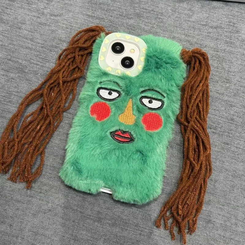 Funny Ugly and Cute Plush Expression Phone Case for Iphone 15 Promax Case Iphone14 13 12 Promax 12pro Xsmax Xr X Xs Phone Cover