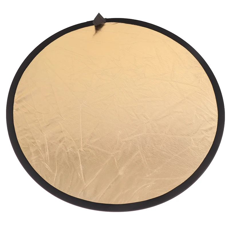 

24"/60cm Folding Mirror 2 In 1 Gold And Silver Mirror Photography Folding Portable Light Diffuser Reflector For Photography