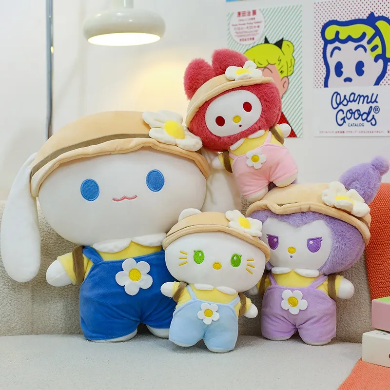 Kawaii Sanrio Kuromi Hello Kitty Cinnamoroll Peluche Bambola di pezza Regalo di compleanno per bambini Simpatico animale imbottito Peluche per bambini