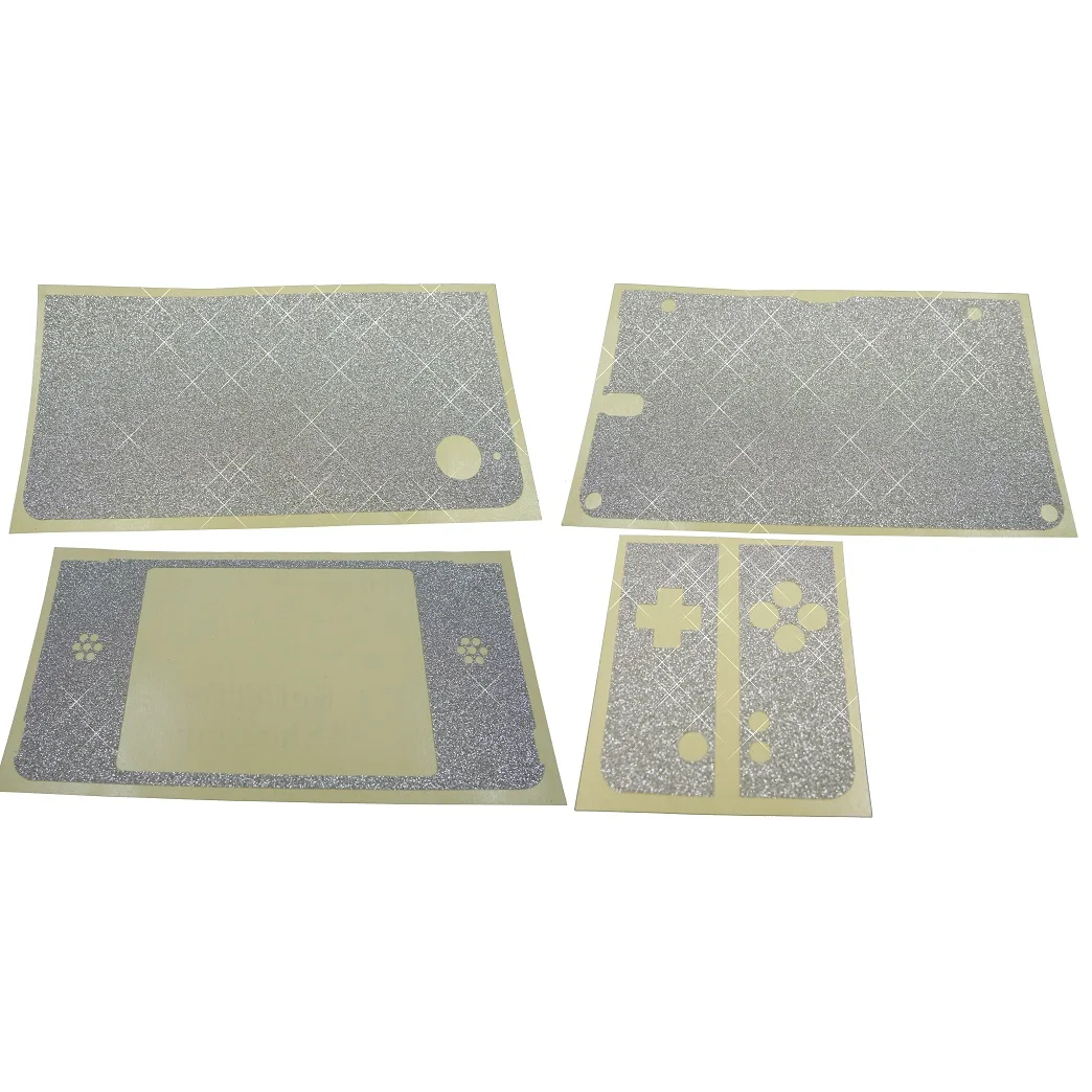 สติ๊กเกอร์ป้องกันสติกเกอร์ไวนิลกากเพชรส่องแสงเป็นประกายวิบวับสีเงินส่องแสงสำหรับ NDSi XL LL กินสติ๊กเกอร์