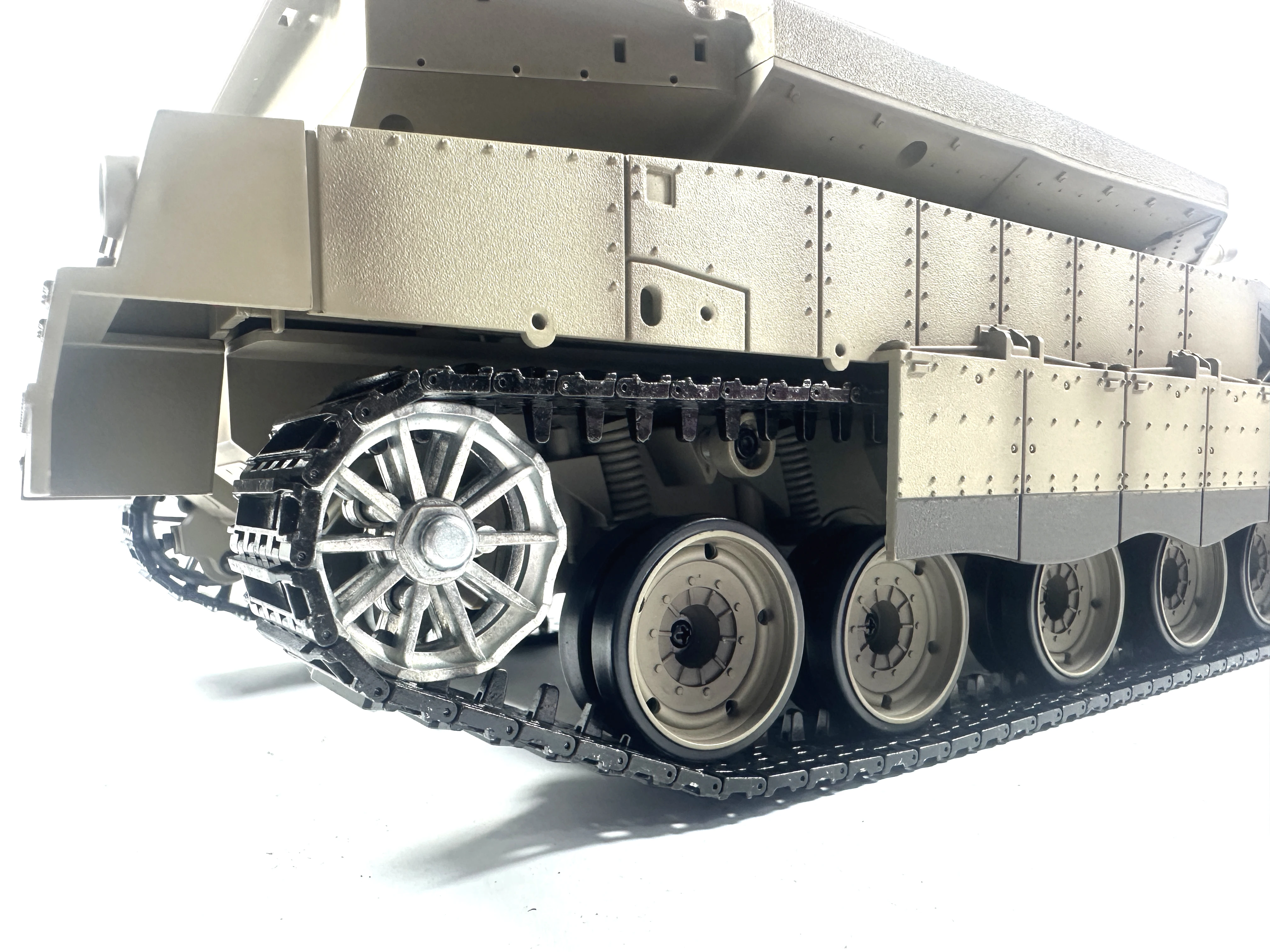 Zestaw ulepszeń MATO Metalowe Gąsienice Koła Napędowe Napinacze do Heng Long 3958 1/16 RC Czołg Merkava IV