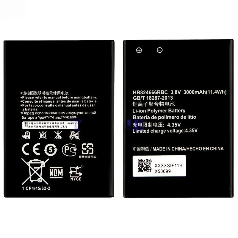 New 3.8V 3000mAh HB824666RBC Replacement Battery for Huawei E5577 E5577Bs-937 Mobile WiFi Router Li-ion Rechargeable Battery