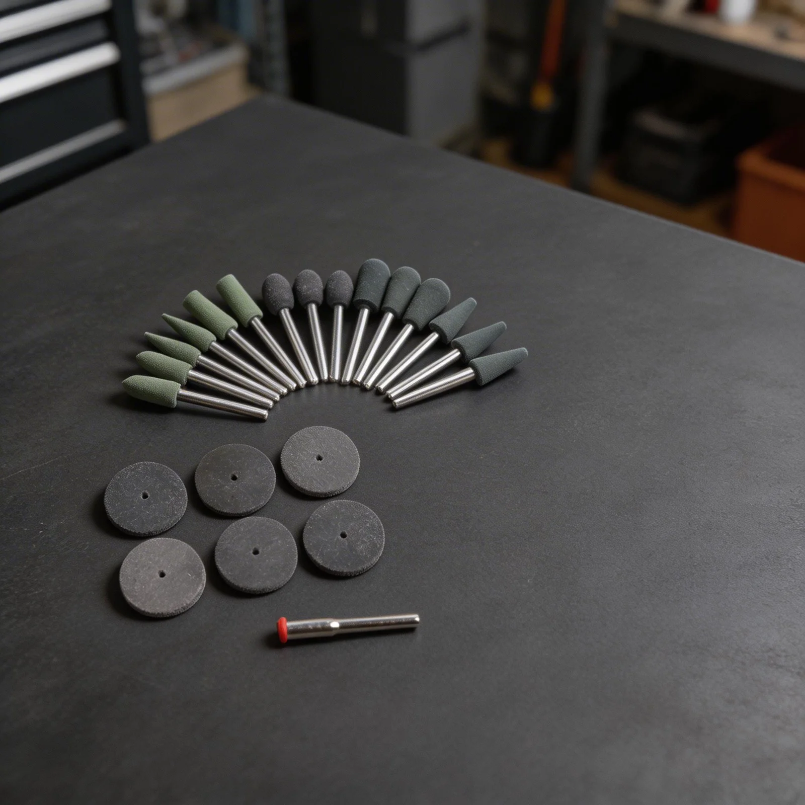22-Piece Rubber Grinding Heads And Discs Set For Rotary Tools, Polishing And Deburring Bits For Metal Glass Stone Curved