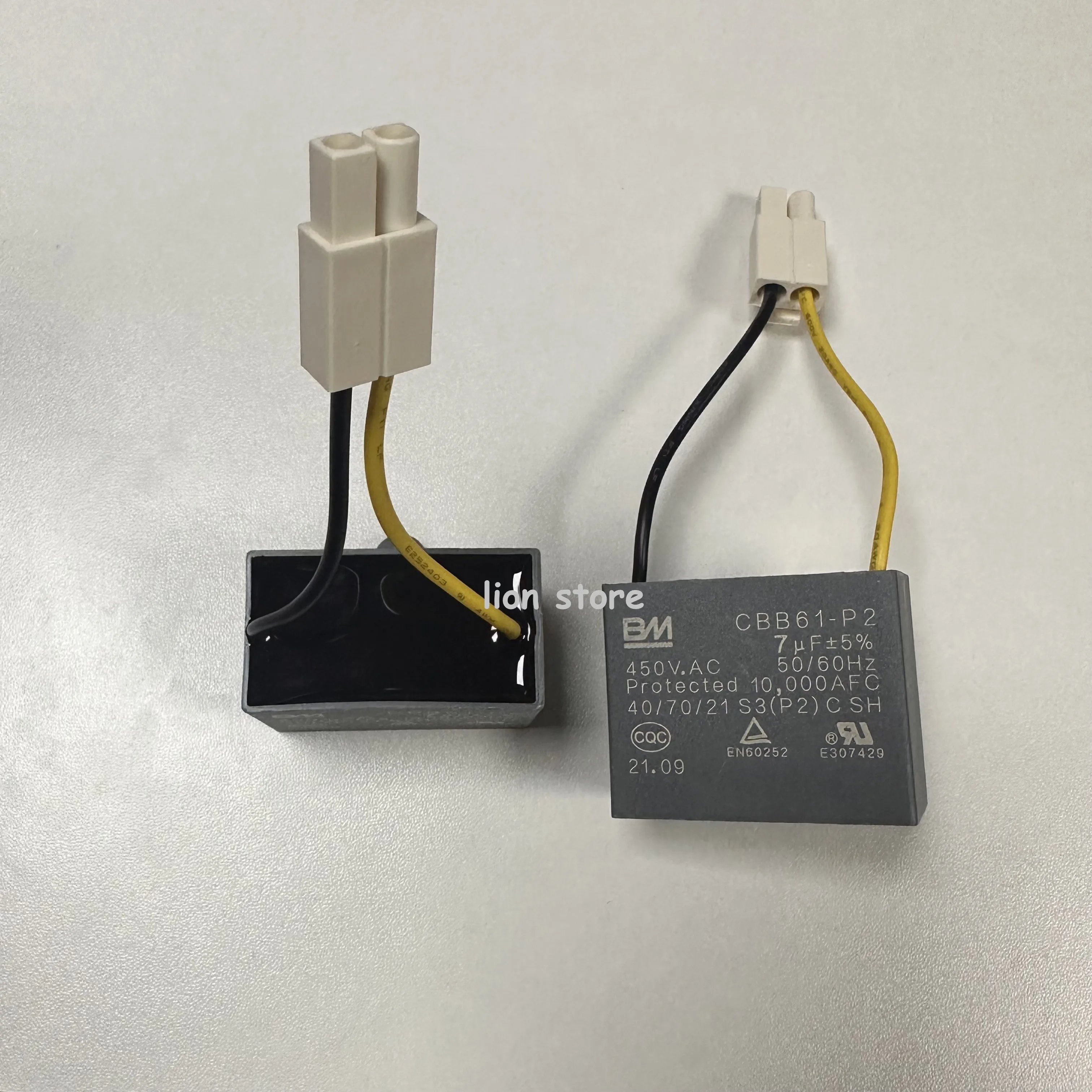 10 pcs/Lot CBB61-P2 Fan Start Capacitor 7UF 450V Ceiling Fan Hoods