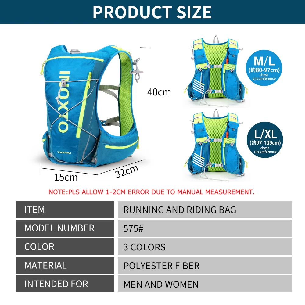 8L Running Hydration Running Vest Backpack Men Women Outdoor Sport Water Bags Trail Marathon Jogging Hiking Backpack Rucksack