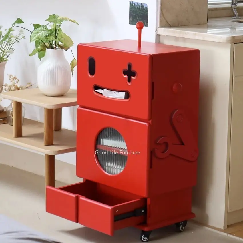 Modern Robot Side A Few Corners A Few Sofa Side Cabinet Storage Bedside Table Creative Art Display Cabinet Network Red Model