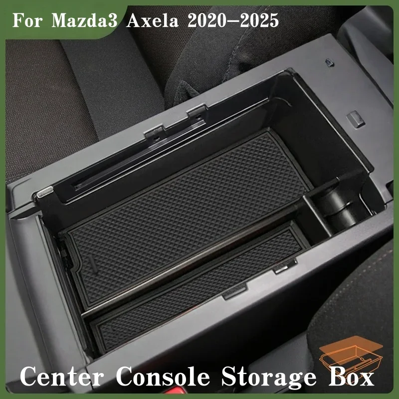 For Mazda3 Axela BP 2020 2021 2022 2023 2024 2025 Car Center Console Armrest Storage Box Organizer Tray Trim Car Accessories
