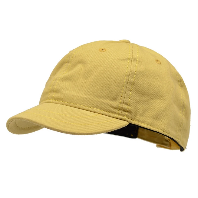 Fashion Short Brim Adjustable Solid Color Baseball Cap Unisex Shading Spring Summer Men Dad Hat Women Snapback Solid Unisex