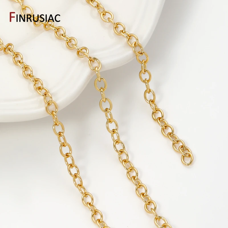 Cadenas Rolo de latón chapado en oro de 18 quilates, 9x10,5mm, cadenas de eslabones de Cable para DIY, collar, pulsera, accesorios, suministros para fabricación de joyas