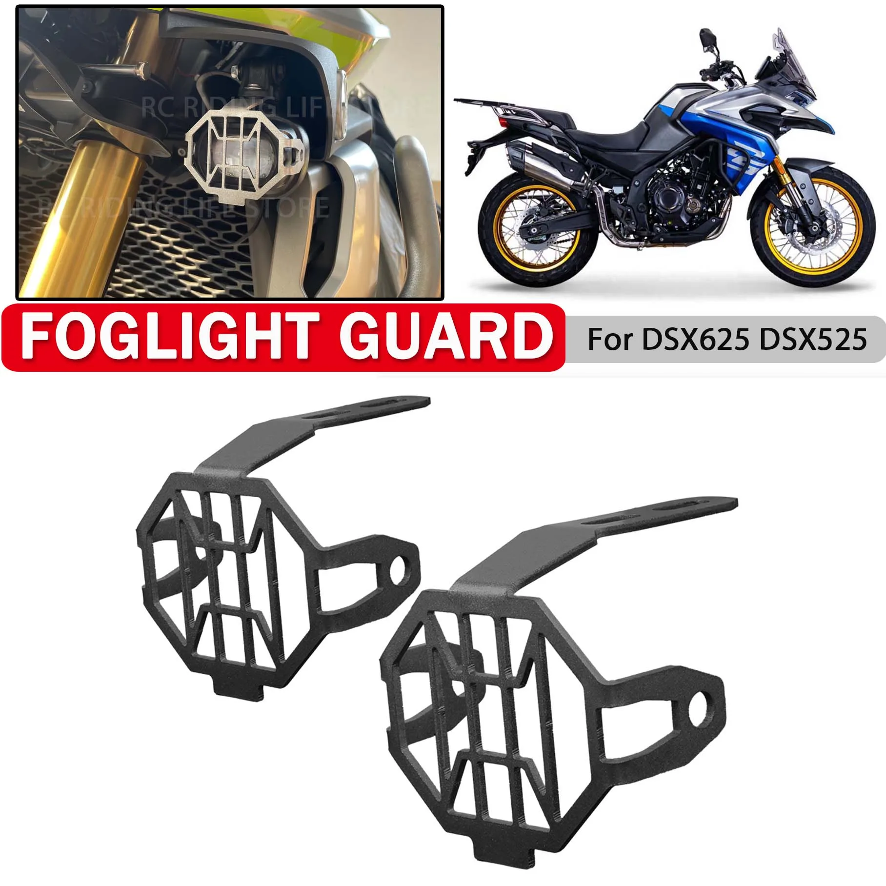 

Motorcycle Foglight Guard Grille Cover For VOGE DSX625 DSX525 DS625X DS525X 625 DSX 525 DS 625X 525X Fog Lamp Light Protector