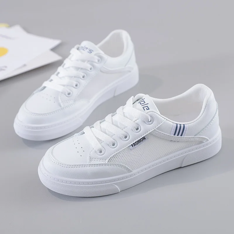 Women Sneaker Breathable Students Casual Shoes Sports for Girls New 2026 Fashion Flat Mesh White Shoes Vulcanize Desginer Flats