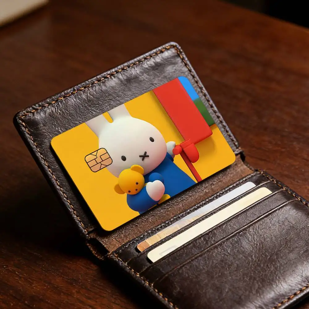 Cartoon-Hasenmotiv, süßes M-Miffy N-Nijntje-Design, exquisite Kartensticker für Debit-, Kredit- und Bankkarten, Schutzhülle, Geschenk für Schüler. – Detail 18
