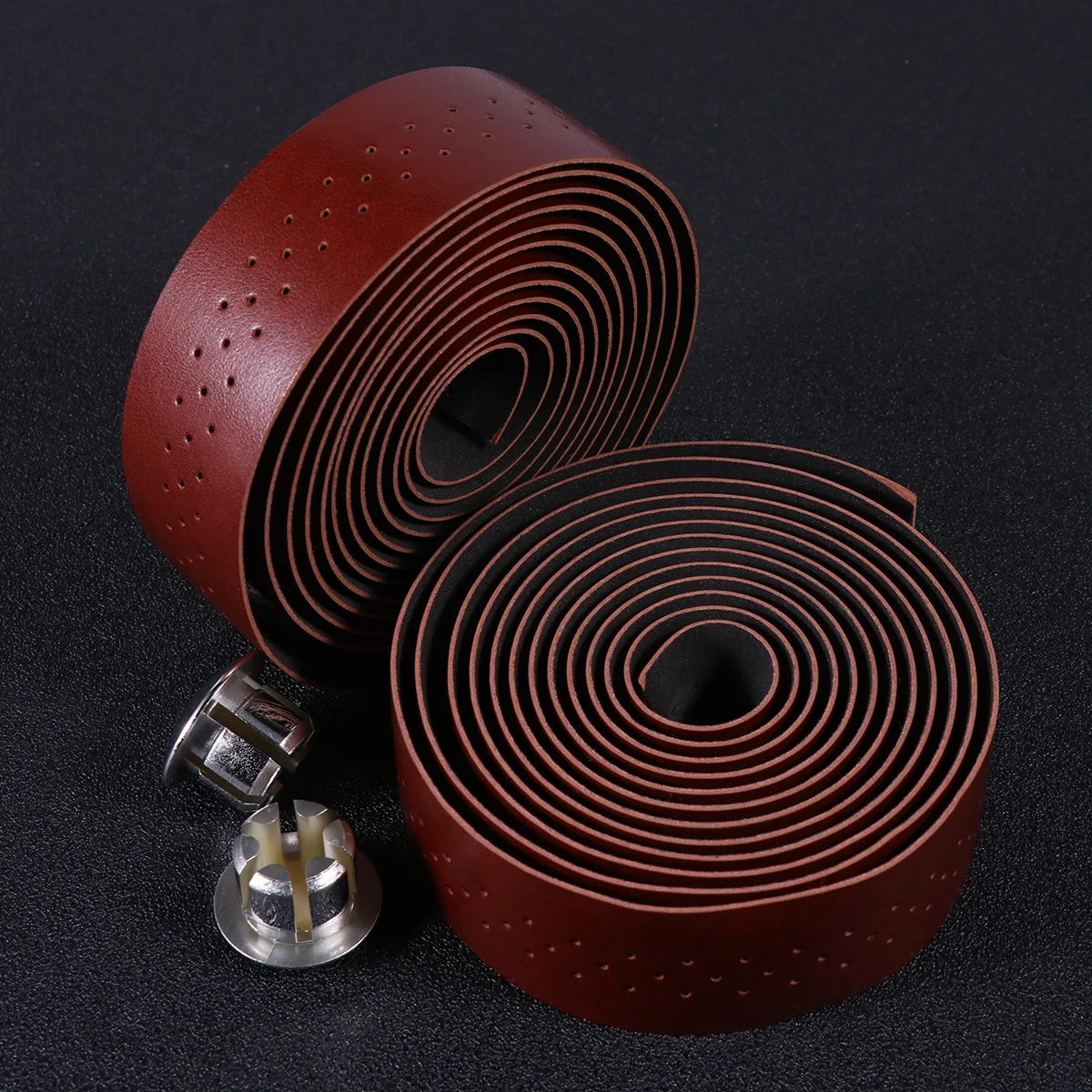 

1 Set Pu Handlebar Tape -Absorbent Non-Slip For Mountain Road Bike Cycling Punching Wrapping Belt Handlebar