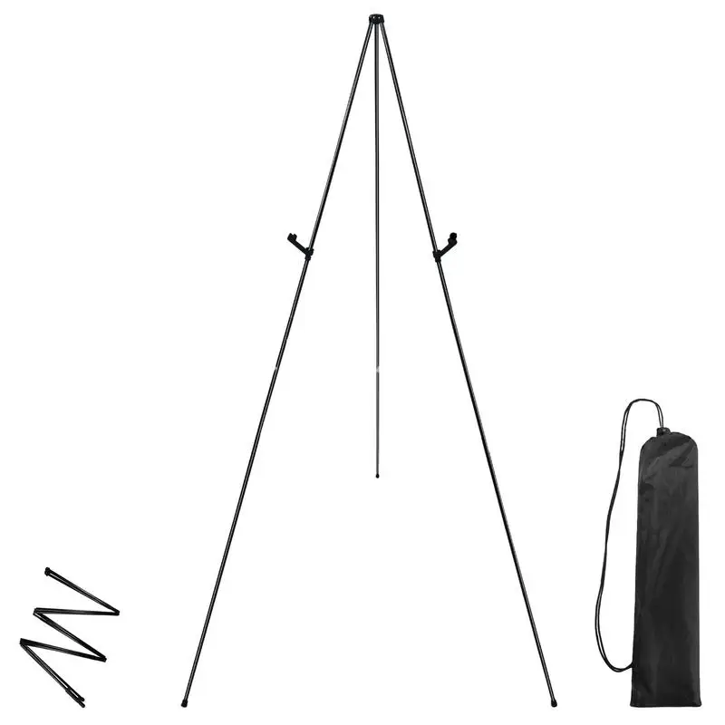 

Painting Easel Collapsible Portable Floor Easel Collapsible Easels For Display Adjustable Metal Easel Stand Quick Set-Up Tripod