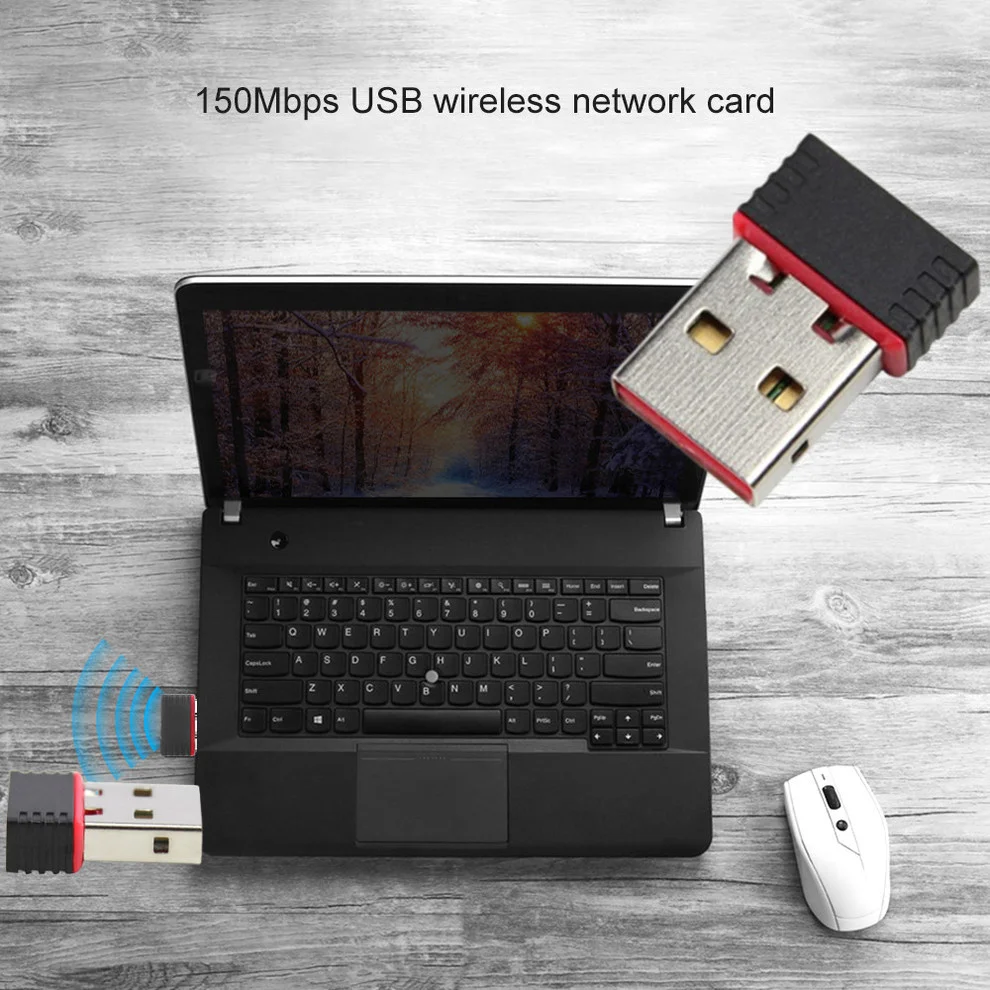 Lcckaa 150mbps mini usb wifi adaptador 802.11n antena usb receptor sem fio dongle placa de rede wi-fi externo para desktop portátil