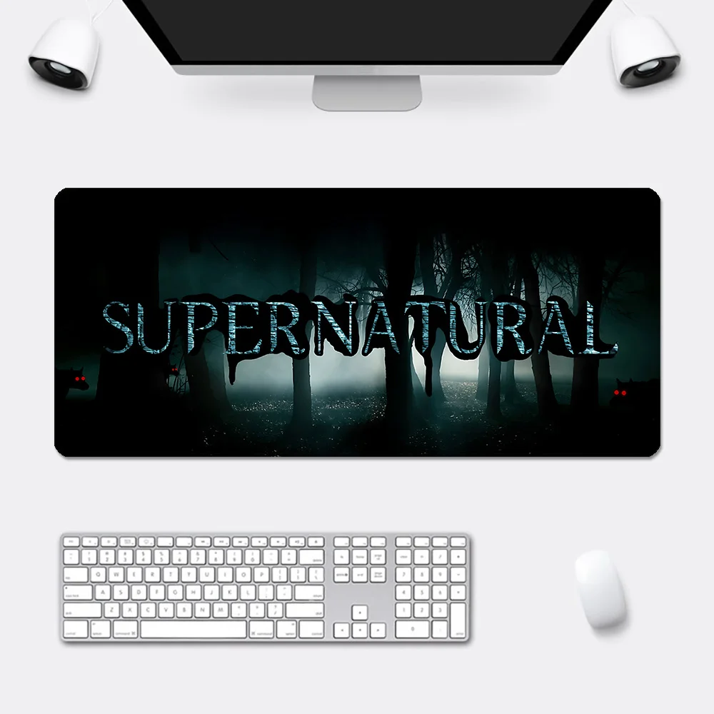 U.S. Dramas Supernaturals Mousepad HD Printing Computer Gamers Locking Edge Non-slip Mouse Pad XXL90x40cm Keyboard PC Desk Pad