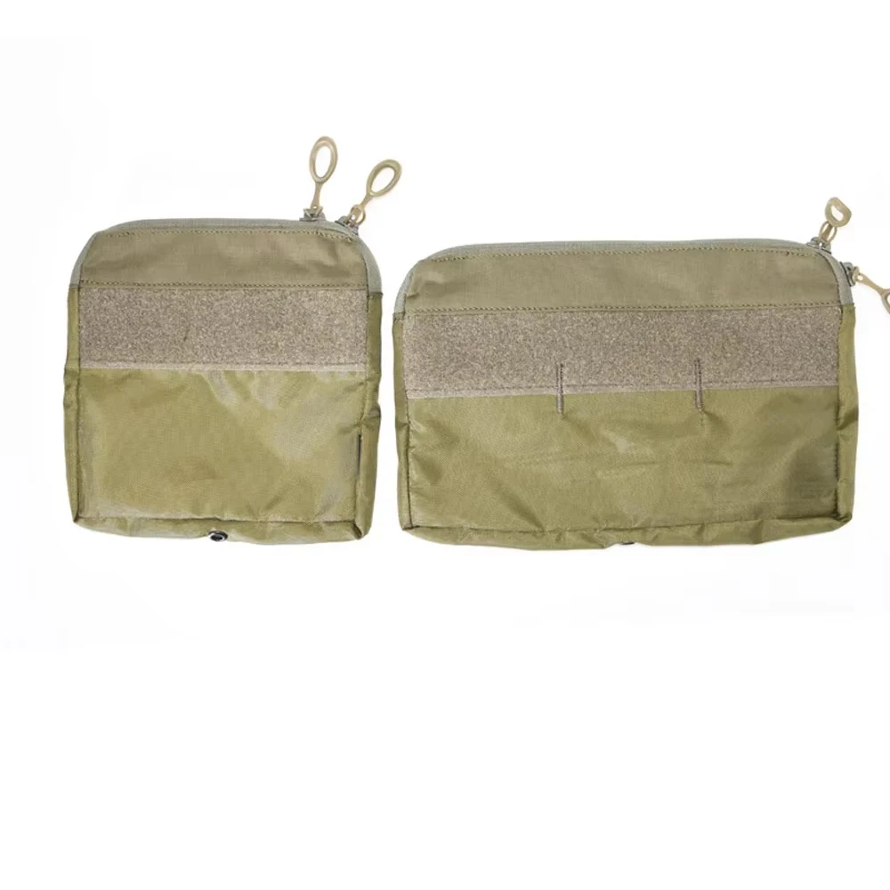Outdoor Sports Tactical Vest Front Panel Pouch Bag Insert Samll/ Middle Pocket Built in Zipper Bag