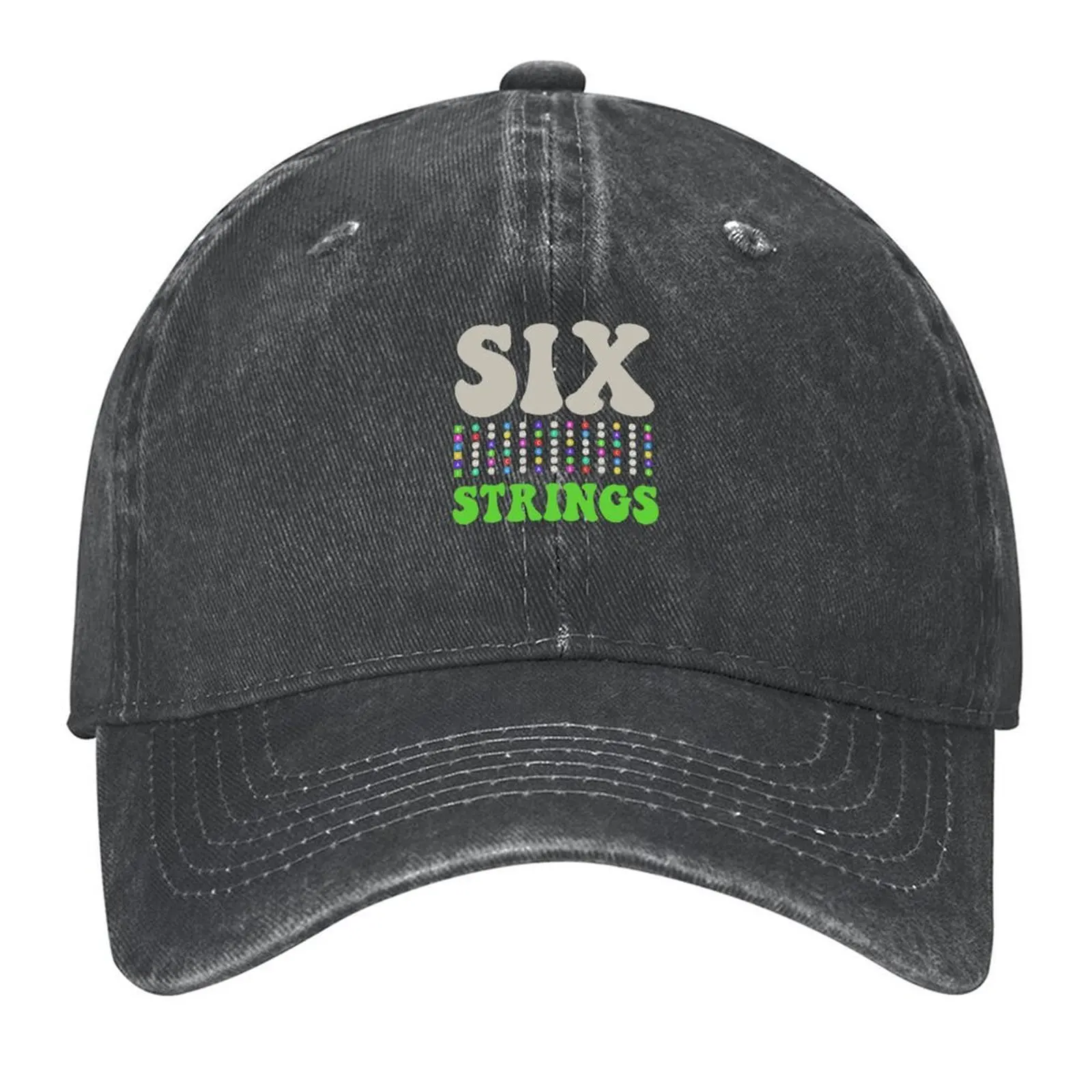

Six Strings Design for Guitar Players Baseball Cap fun hats beach hat winter hats for men New In Hat Woman Hats Men's