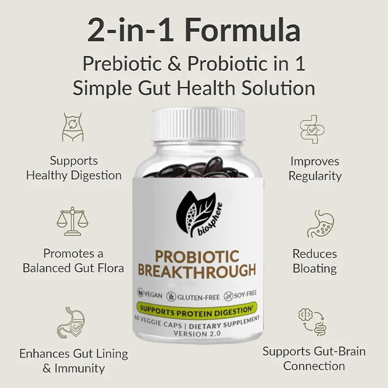 

Протеиновые гидролизованные пребиотики и пробиотические добавки - Лактобактерил, подошвенный для кровирования и облегчения кишечника, 60 капсул