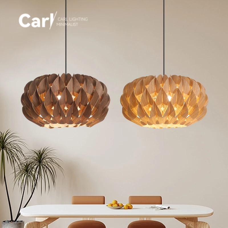 

Японский Ретро Деревянный Художественный Лампа Спальня Деревянный Креативный Отель Проживание в семье Домашний Ресторан Спальня Потолок Деревянный Подвесной Светильник