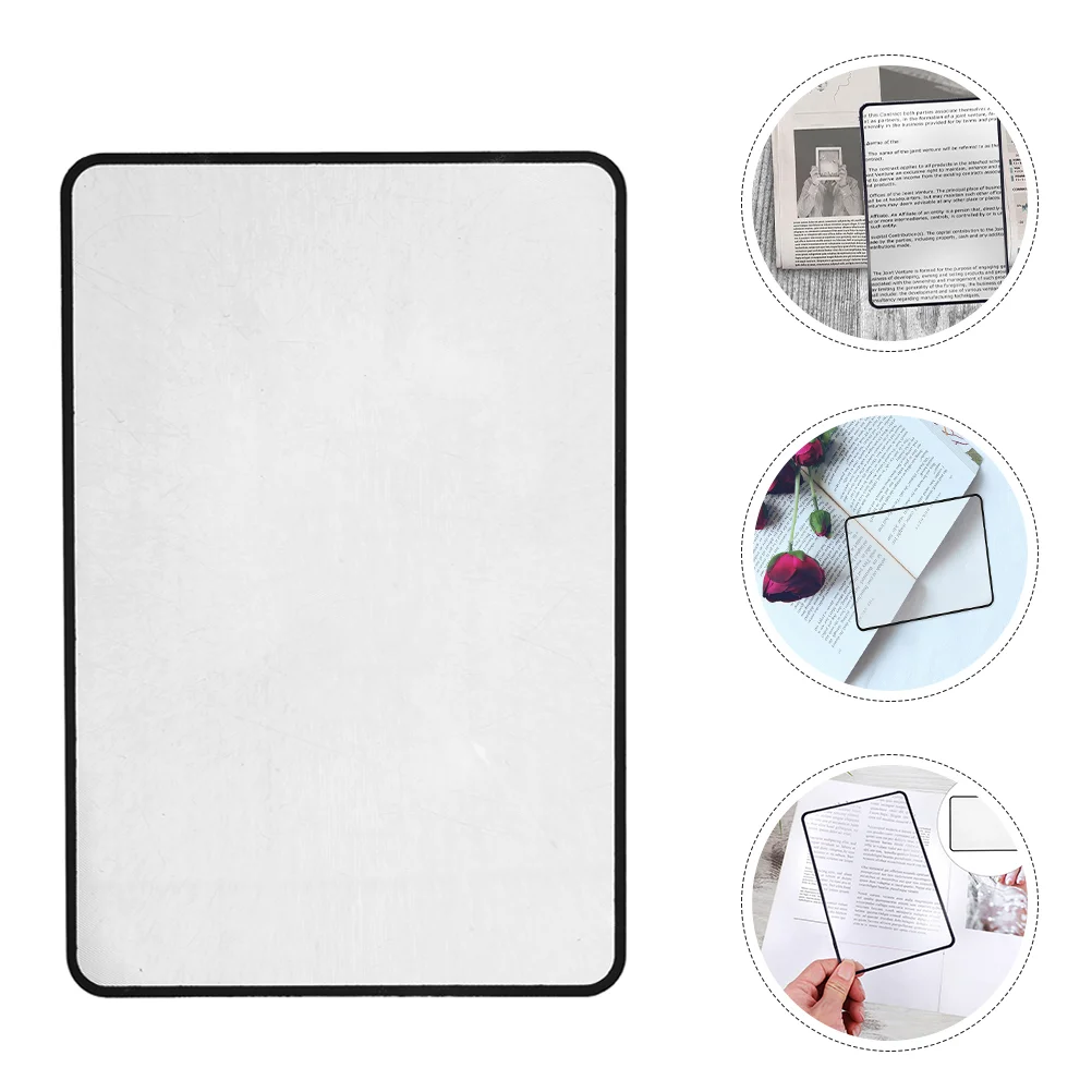 2 Pcs Magnifier Bookmark Magnifying Glass Elder Mirror 1800X1200X010CM Pvc for Reading