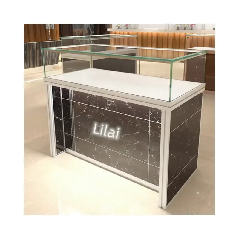 LED Light Lockable Glass showcase Jewelry Display Cabinets museum Souvenir Display case