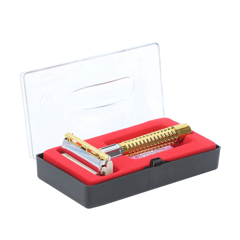 

Retro Safety Razor Box Handle Men Facial Shaving Razor Classic Manual Smooth Shave Professional Grooming Shaving Tool For Men
