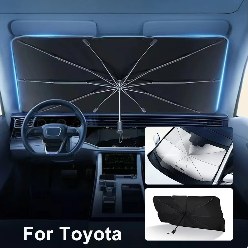 

For Toyota Corolla Yaris Aygo Prius RAV4 CHR Camry Auris Avensis Avalon Verso Car Windshield Sunshade Umbrella Car Front Shading