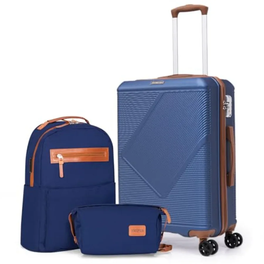 

Luggage Sets 3 Pcs, 20 Inch Carry On Suitcases With Spinner Wheels, Lightweight Travel Luggage With TSA Lock, ABS Hardshell Sui