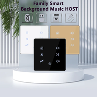 Low Price 86 Touch Screen Home Theater Systems Background Music Controller IPS USB,SD Card Bluetooth Wall Amplifier