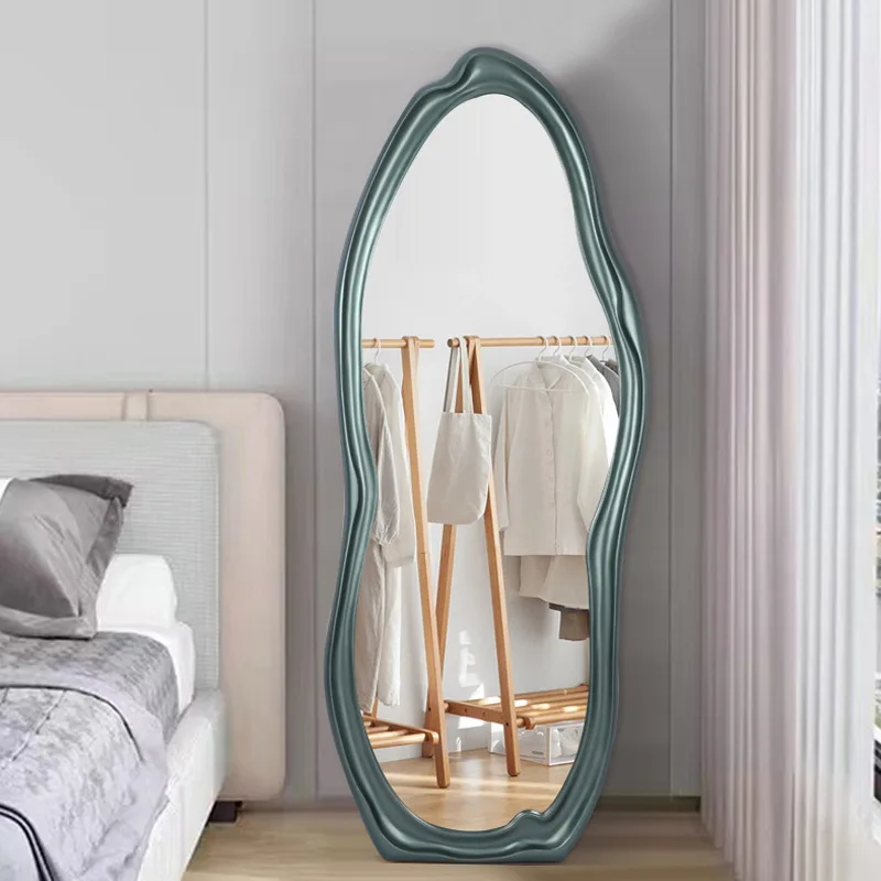 against the wall Irregular Internet celebrity ins floor-to-ceiling mirror Light luxury floor-to-ceiling home