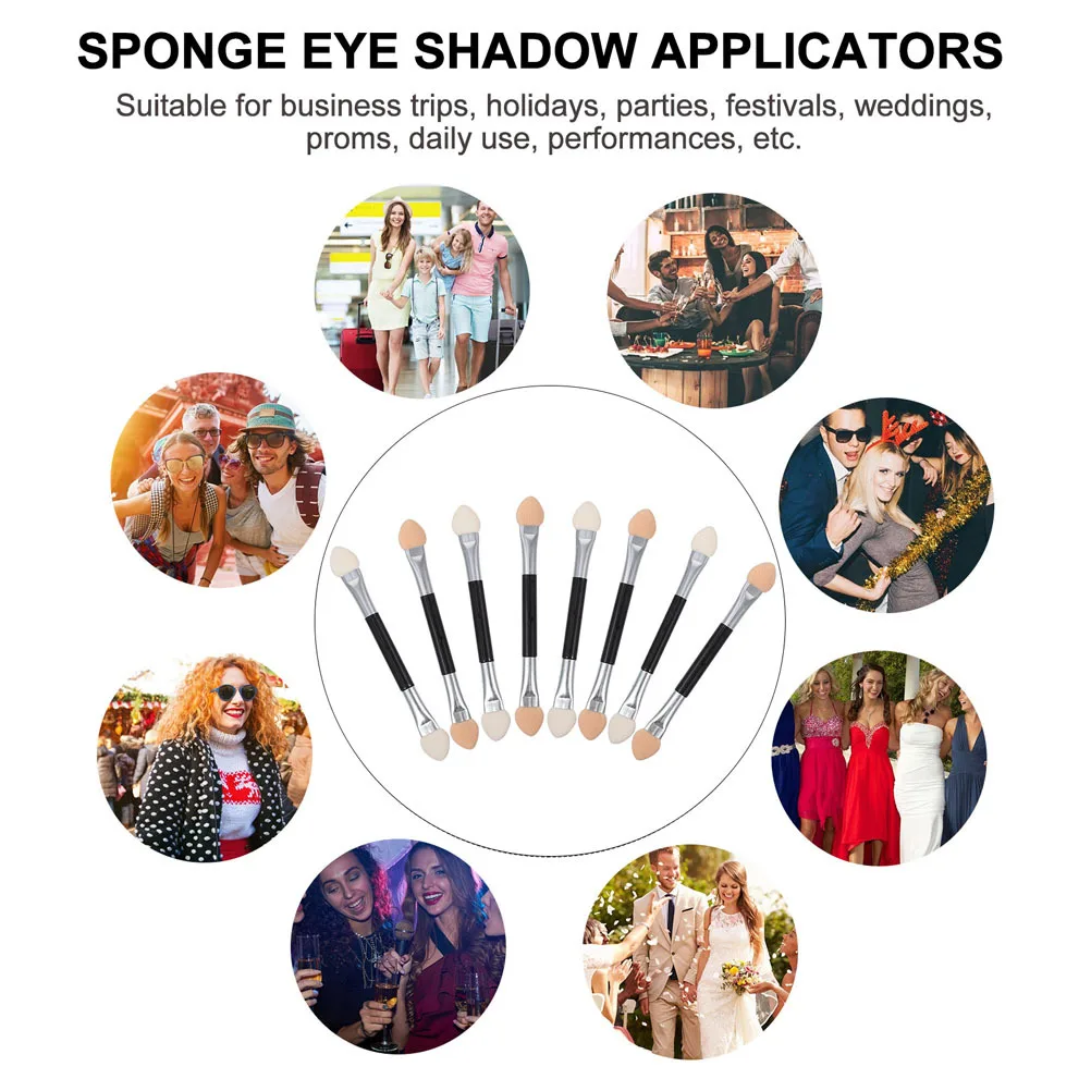 30 stuks dubbelzijdige oogschaduw make-up applicator sticks huidveilige oogschaduw gereedschap handig voor beginners en professionals