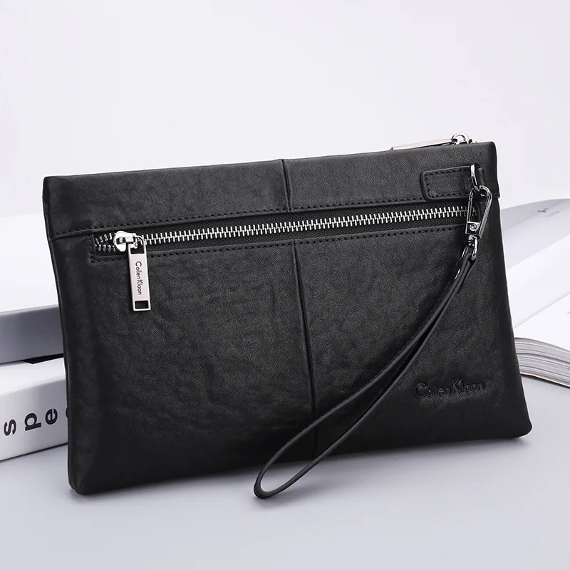 Mannen Clutch Bag 100% Echt Lederen Grote Capaciteit A4 Luxe Merk Geweven Tas Zakelijke Eenvoudige Stijl Klassieke Envelop Tas nieuwe