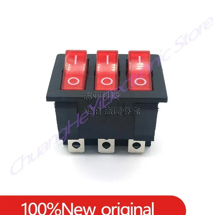 1-10 шт./лот, прямые продажи с фабрики, переключатель типа корабля KCD3, тройной 9-контактный, 2 шестерни, 16 А/30 А, 250 В, с легким сильноточным выключателем деформации