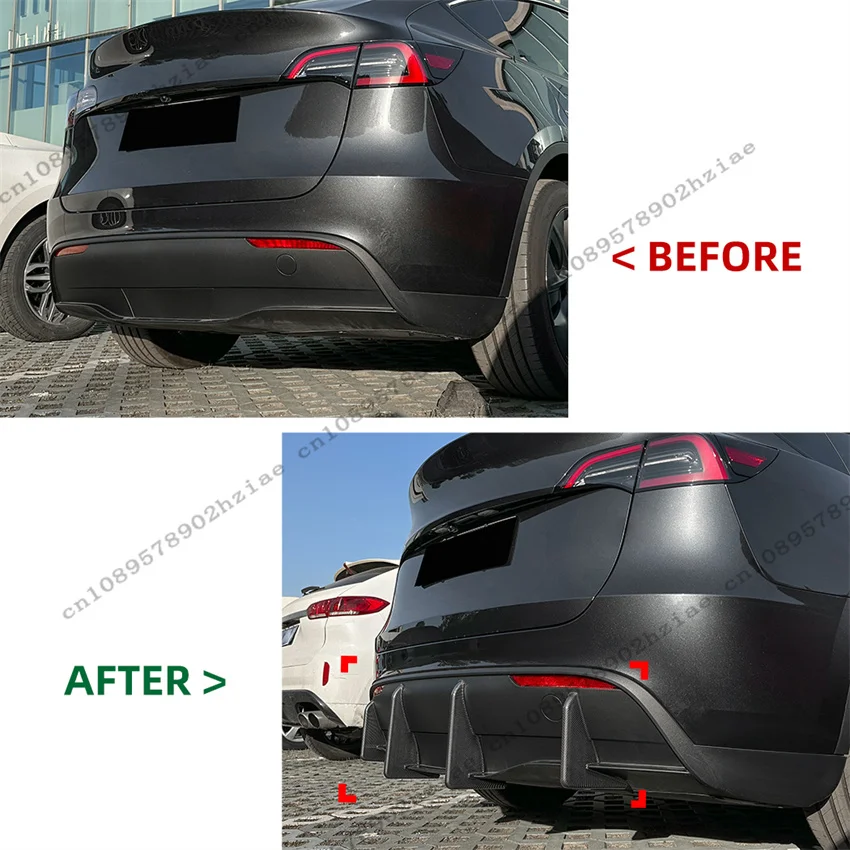 Lossless installation Rear Bumper Splitter Diffuser Protector For Tesla Model Y 2020-2024 Rear Diffuser Car Styling Tuning