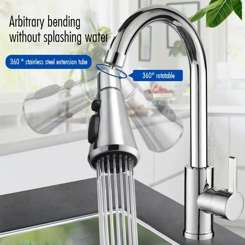 360° Rotating Kitchen Bathroom Faucet Extender Sink Replaceable Water Tap Nozzle Sprayer Head Attachment Adapter Useful Tools