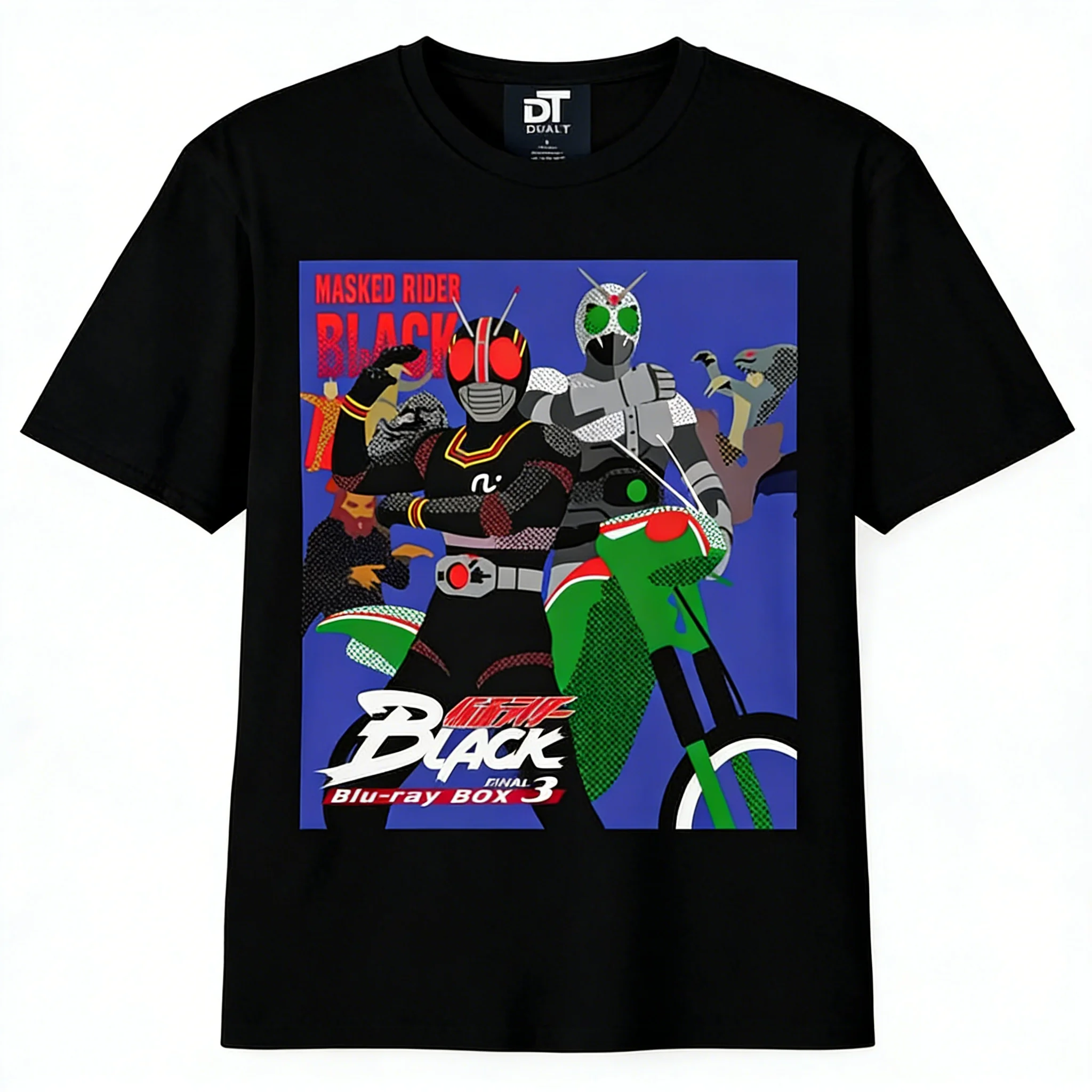 Vintage Kamen Rider Anime Fans T-Shirt Men Women Retro Classic Y2k Design Streetwear Short Sleeve Crew Neck Comfortable Tee Tops