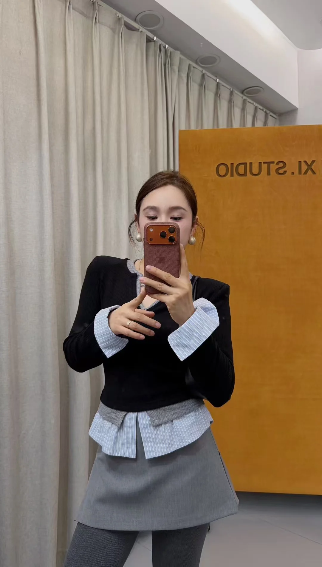 

Winter Women's Slim Fit Long Sve V-Ne T-irt Brued Splice Soft Comfortable Korean Sle Commute Faion Trendy Top