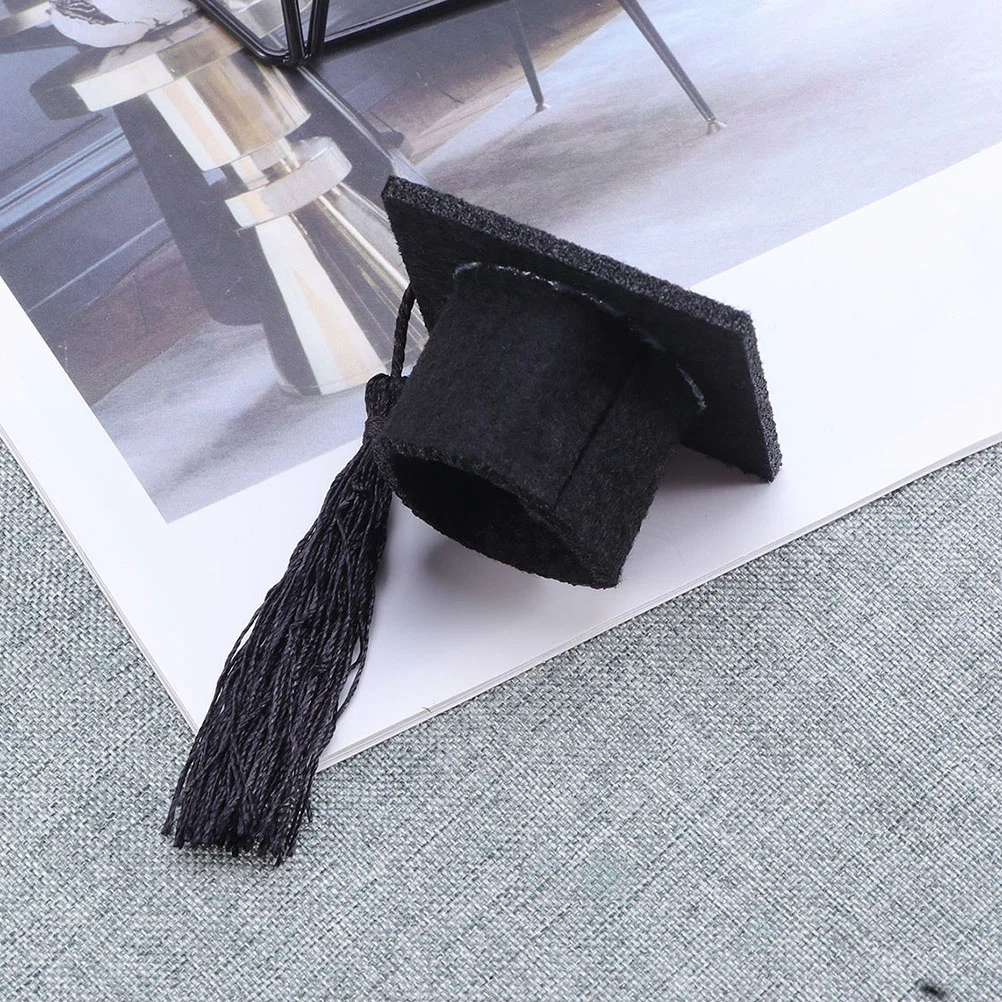 

12Pcs Mini Graduation Hat Bottle Toppers Wine Caps for Party and Home Decor Mini Graduation Cap Funny Wine Stopper