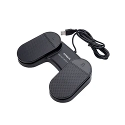 USB Double Foot Switch Pedal Control Keyboard Mouse 2M Wired Plastic Nonslip Metal Momentary Electric Power Foot Pedal Switch