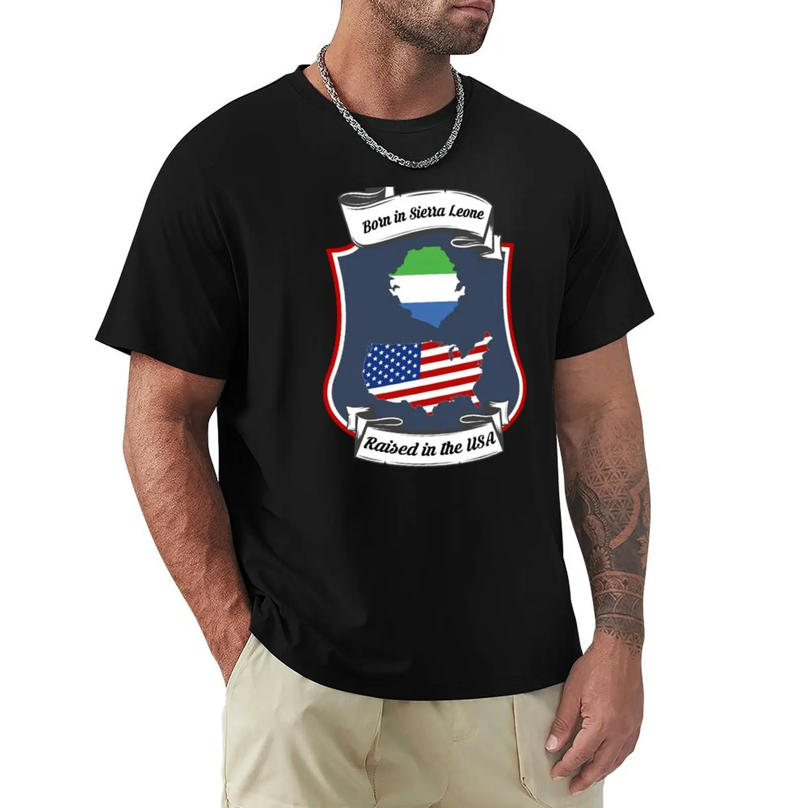 

Born in Sierra Leone, raised in the USA Heritage T-Shirt blanks Aesthetic clothing sweat anime Short sleeve tee men