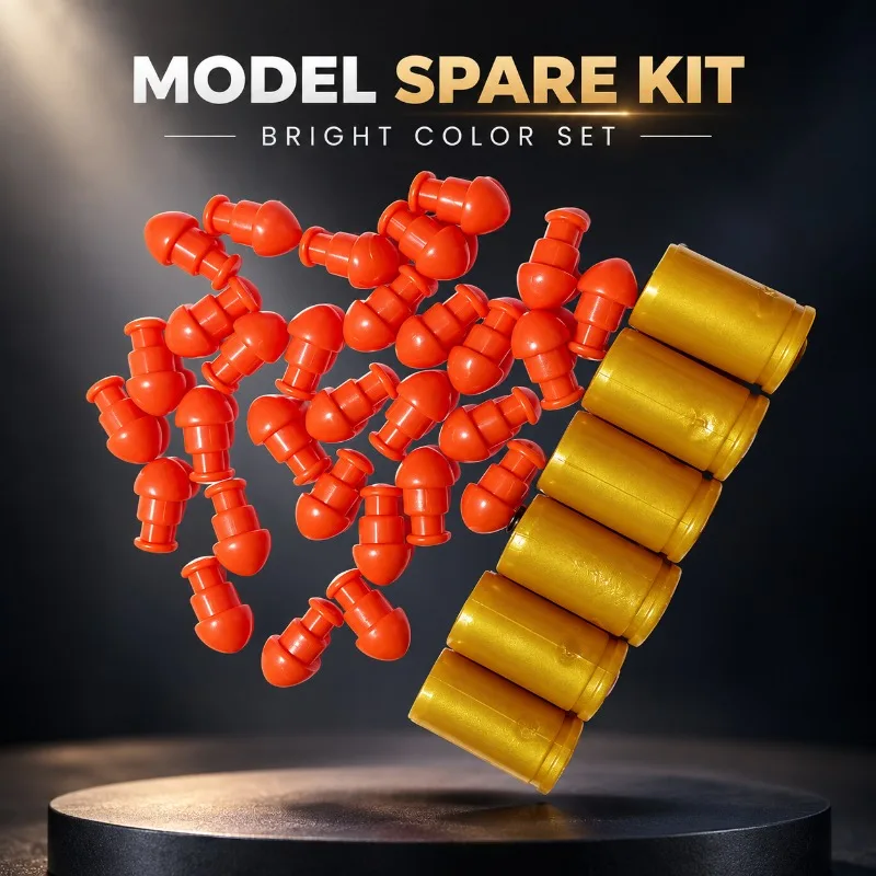Plastic Simulation Bullet & Shell Kit, Replacement Decorative Spare Parts for Hobby Model Accessories