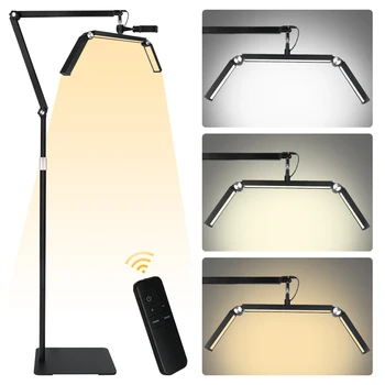 26INCH Half Moon Light Half Moon Floor Lamp with Holder 360° Rotating Light Head for Eyela