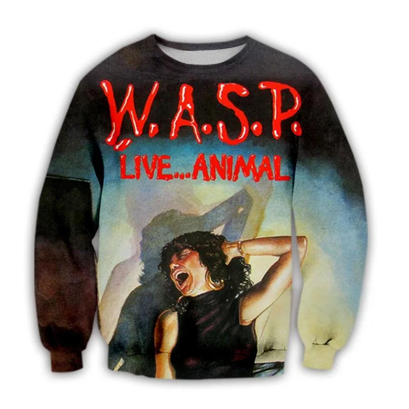 Popular W.A.S.P Rock Casual Sweatshirt 3D Print T-shirt Men/Women Long Sleeve Tee Shirt Summer Fashion Hip Hop Y2k Tops - Image 3