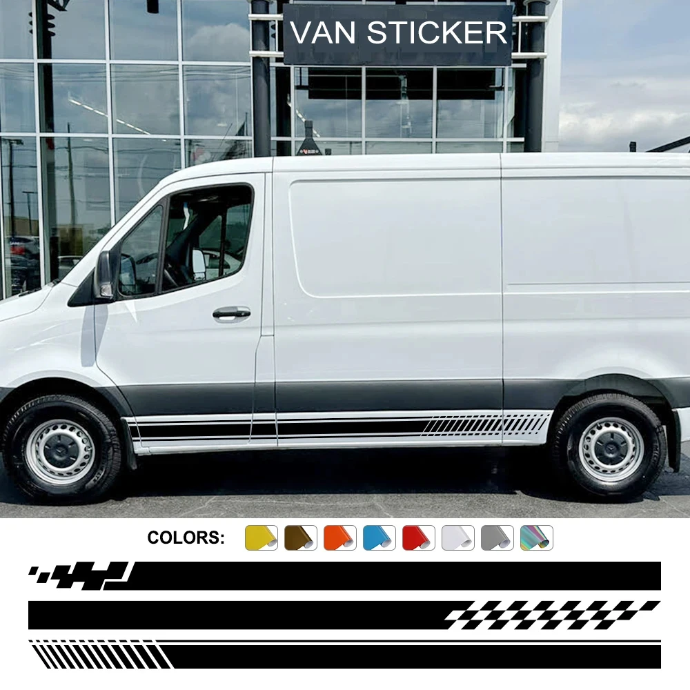 Car Stickers For Mercedes Benz Sprinter W906 W907 313 906 Camper Van Racing Sport Vinyl Film Decor Decal Auto Tuning Accessories