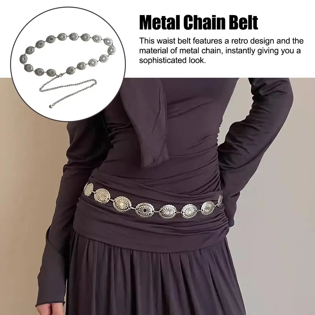 

Ins Retro Senior Sense Of Bohemian National Wind Metal Belt Hanfu With Chain Waist Skirt Decoration Waist Women Chain W5N3