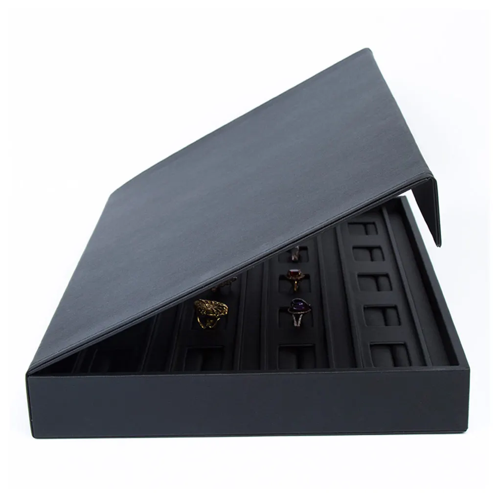 Storage Box Jewelry PU Covered Boxes Necklaces Casket Case Decoration